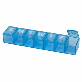 Ezy Dose 7-Day Classic Translucent Plastic Pill Reminder, Medium, 4-Pack