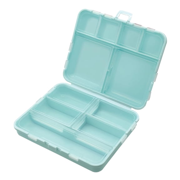 Ezy Dose Bi-Foldable Magnetic Pill Organizer, 11 Compartments, Travel-Friendly, Blue