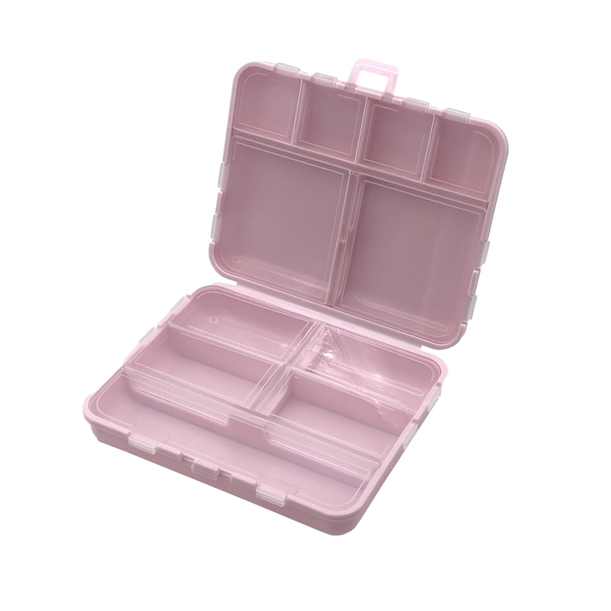 Ezy Dose Bi-Foldable Magnetic Pill Organizer, 11 Compartments, Travel-Friendly, Pink