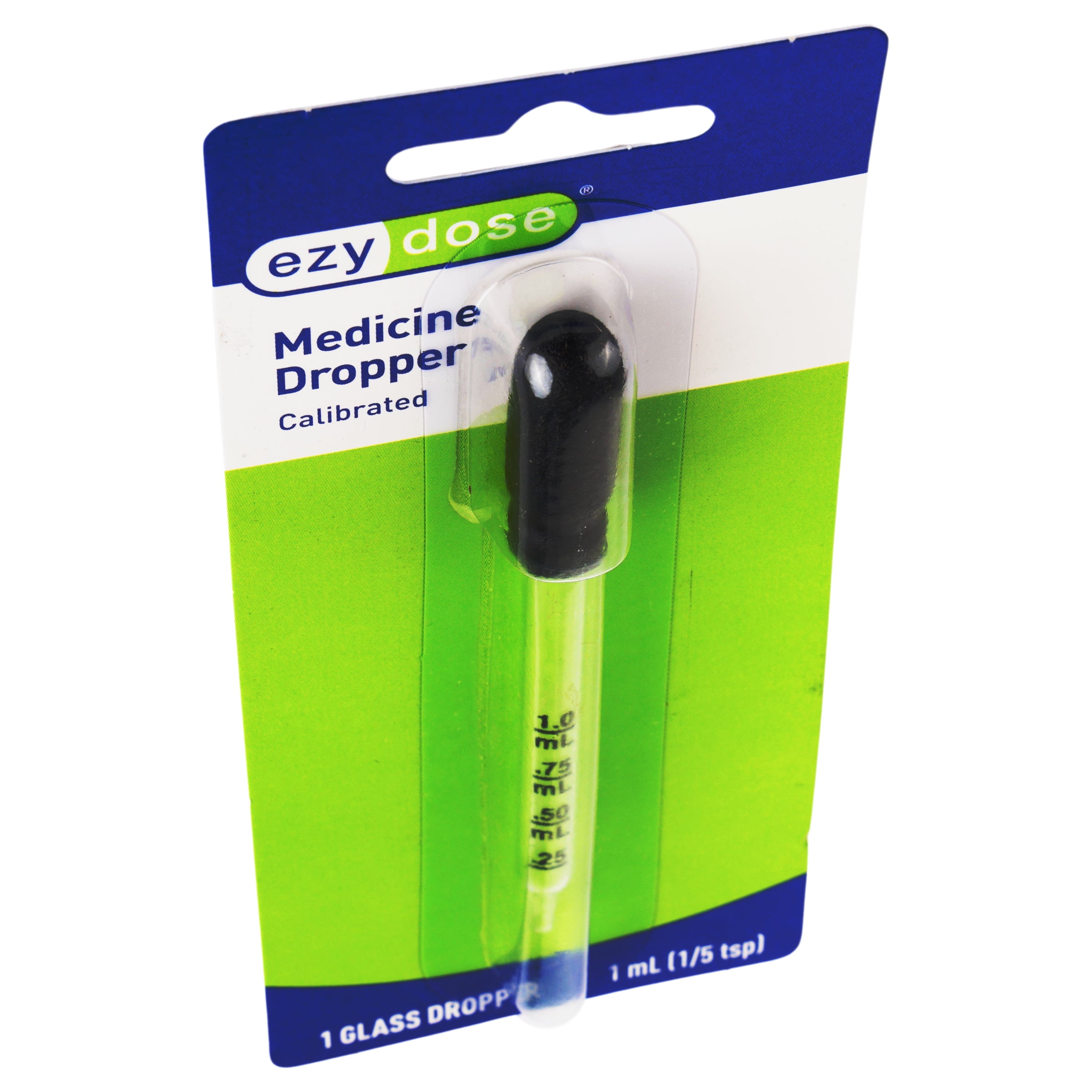 Ezy Dose Calibrated Straight Tip Glass Dropper, 1 mL