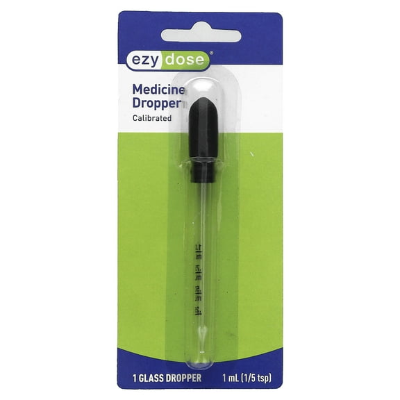 Ezy Dose Calibrated Straight Tip Glass Dropper, 1 mL