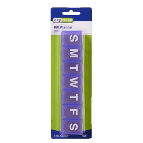 Ezy Dose Weekly (7-Day) Pill Organizer, Daily Use, X-Large Compartments, Assorted Colors (XL)