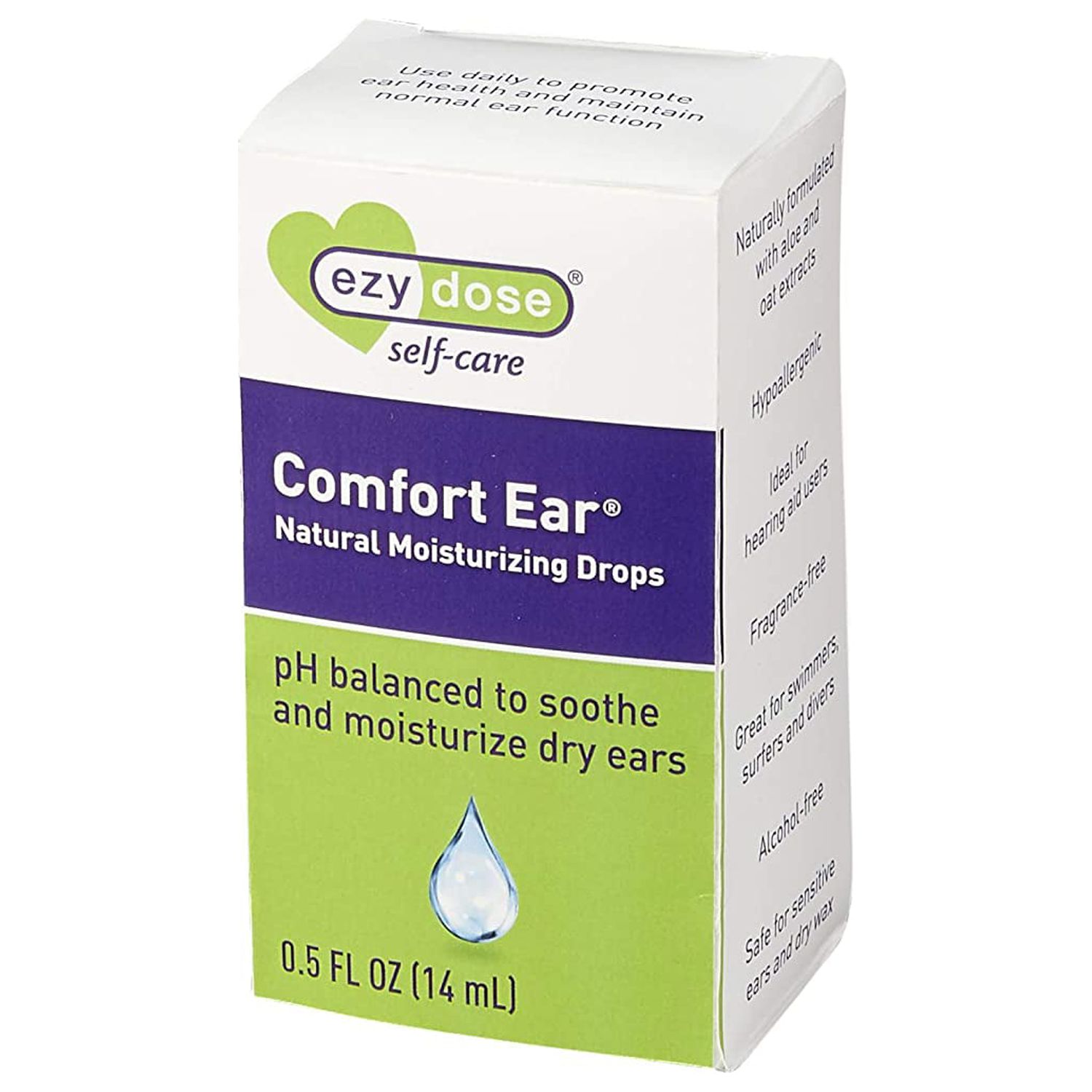 Ezy Dose Ear Drops and Moisturizer, Ideal for Swimmers and Hearing Aid Users, 0.5 fl oz