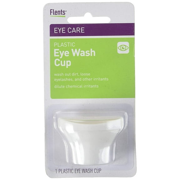 Ezy Dose Flents Eye Care No Leak Design Unisex Bowl Eye Wash Unit, Plastic White, 1 oz