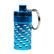 Ezy Dose Metal Sparkle Brights Keychain Pill Caddy Blue