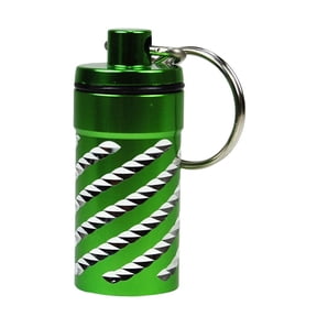 Ezy Dose Metal Sparkle Brights Keychain Pill Caddy (Green)