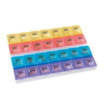 Ezy Dose Monthly Pill Planner (28-Day), Daily Compartments to Store Medication (Large)