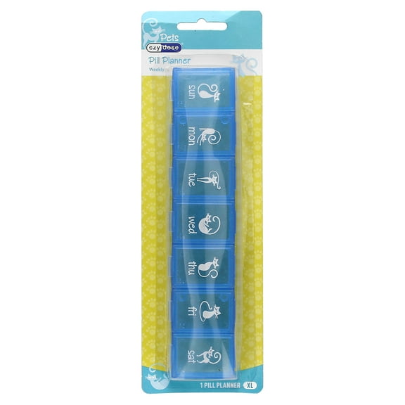 Ezy Dose Pets, Weekly Pill Planner, Cats, XL, 1 Count