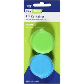 Flents Ezy Dose Pill Container with Snap-Shut Lid, 2 Count