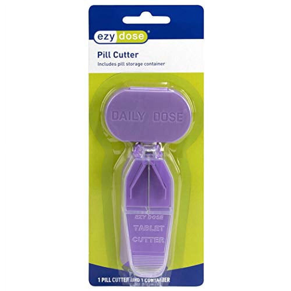 Ezy Dose Pill Cutter and Splitter with Storage, Cuts Pills, Vitamins
