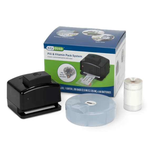 Ezy Dose Pill, Medicine, Vitamin Pack System, Sorter/Sealer, 1 System