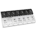 thumbnail image 1 of Ezy Dose Push Button Weekly ( 7-Day) Pill Organizer, AM/PM Pill Planner, Black and White, 1 of 4