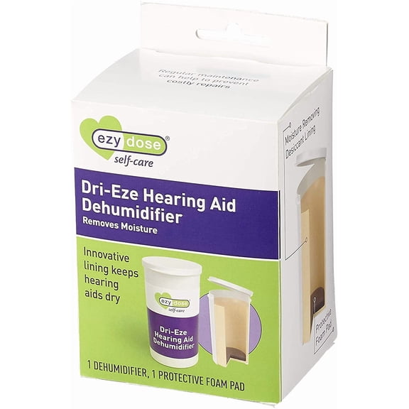 Ezy Dose Dehumidifier for Hearing Aid Cleaning,Small Container for Home or Travel,Easy, Everyday Cleaner