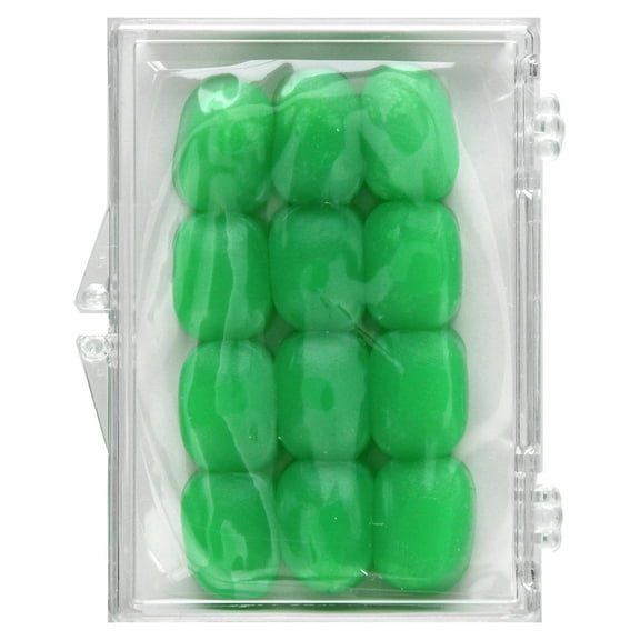 Ezy Dose Silicone Earplugs, Green, 6 Pairs + Case