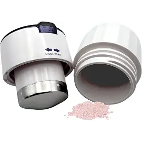 Ezy Dose® Stainless Steel Crusher with Lid Storage - Purple