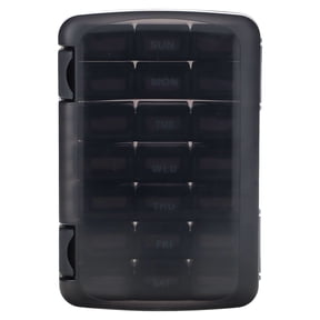 Ezy Dose Weekly 3X/Day Pill Organizer with Case, Black, 1 Count