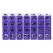 Ezy Dose Weekly (7-Day) Pill Organizer, Large Pop-Out Compartments, 4 Times a Day (Large)