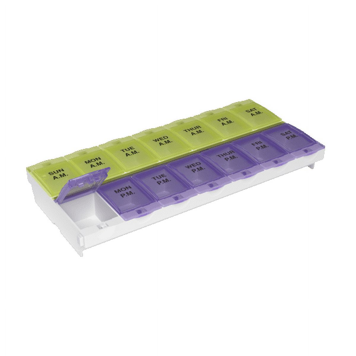 Monster Ten Pill Dispenser with 10 Adjustable Compartments and Labels | Pill Thing