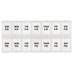 Ezy Dose Weekly AM/PM Pill Reminder, Natural, 1 Count