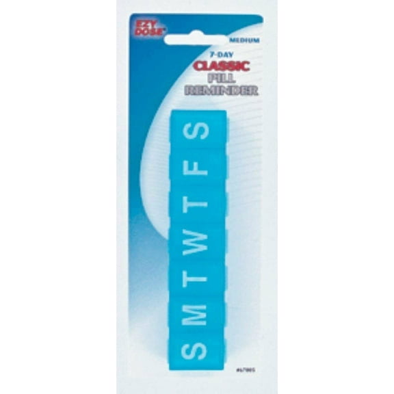 Ezy Dose Weekly Classic 7 Day Medication Easy Pill Planner, Medium, 4-Pack