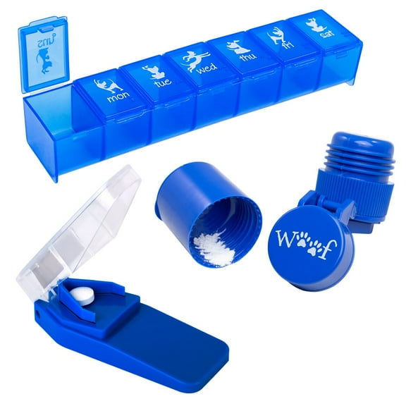 Ezy Dose Weekly Dog Bundle (7-Day) Pill Organizer, Crusher and Cutter