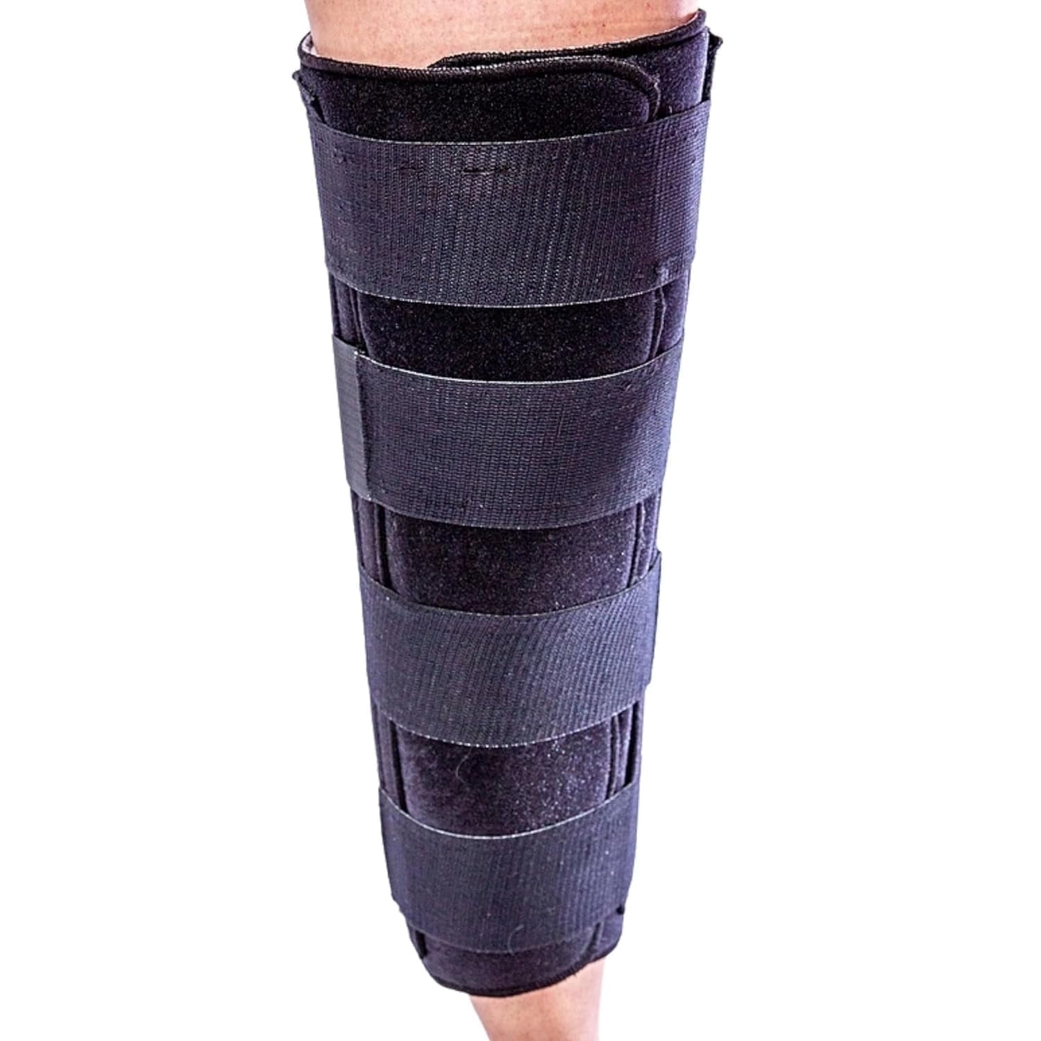 Ezy Wrap Compression Knee Immobilizer – Comfortable Knee Brace with Moldable Stays – Universal Knee Splint for ACL, MCL & Injury Recovery