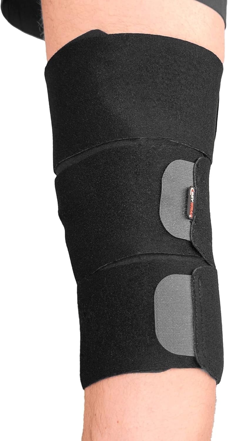 Ezy Wrap Knee Cold Therapy Compression Wrap – Hot or Cold Body Wrap for Knee Pain Relief – Patented First Gel & First Ice Pack Wrap – Knee Injury & Surgery Recovery Medical Wrap