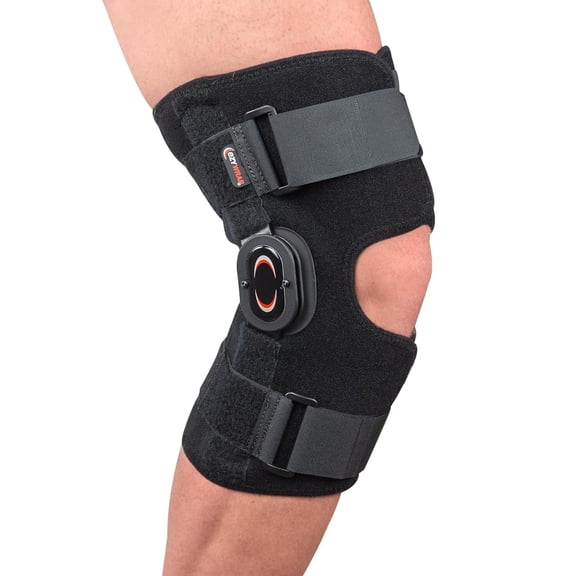 EzyWrap Rally Hinged Knee Brace – Breathable Knee Compression Support with Dual-Axis Hinges for Knee Recovery & Stability, Meniscus Tears, ACL & MCL