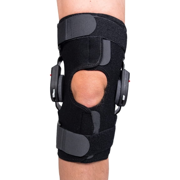 Ezy Wrap Rally ROM Hinged Knee Brace – Adjustable Motion Control Knee Support with Removable Hinges for Stable Recovery