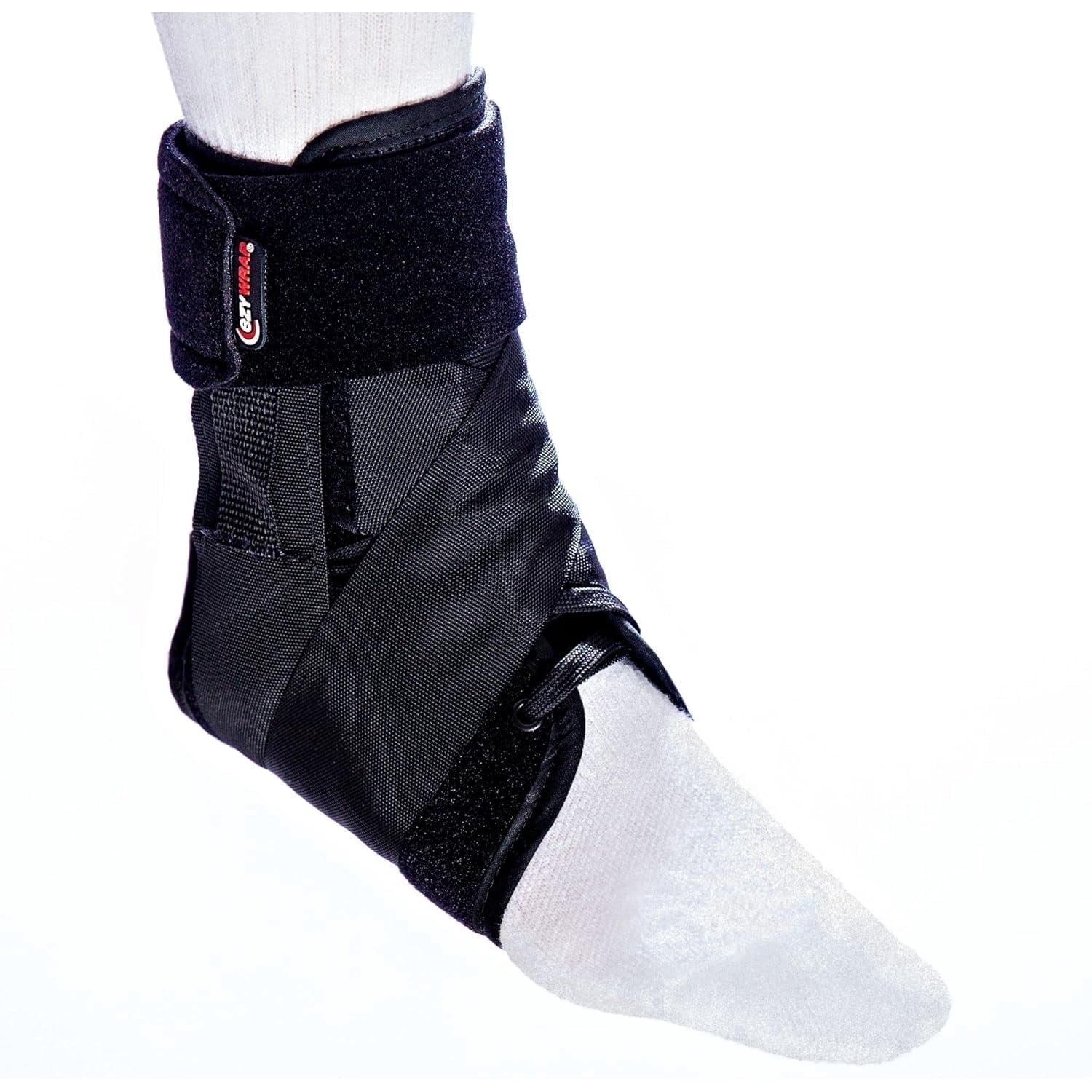 Ezy Wrap Speed Lacer Compression Ankle Brace – Breathable Ankle Support with Speed Lacing Tabs & Figure 8 Straps for Comfort – Stability, Ankle Pain Relief & Injury Recovery