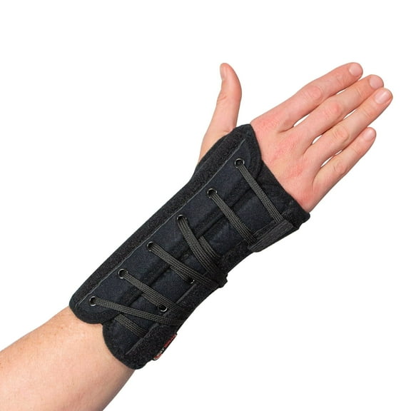 Ezy Wrap Ultimate Lacing Wrist Brace Orthosis  Wrist Support Brace for Women & Men  Semi-Universal Wrist Brace for Carpal Tunnel Relief  Wrist Wraps w/Lacing Pull Tabs (Black)