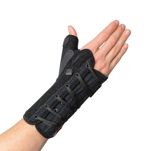 Ezy Wrap Ultimate Thumb Brace Orthosis Thumb & Wrist Support Brace for Women & Men  Hand & Wrist Wrap w/Trigger Finger Splint for Carpal Tunnel Relief  Thumb Stabilizer (Black)