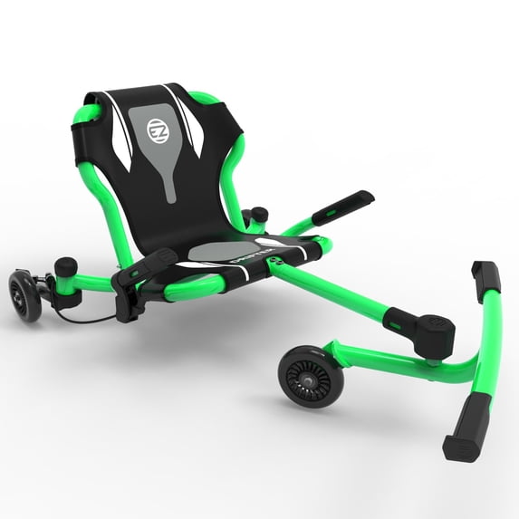 EzyRoller: Drifter X - Green - Ride-On Scooter, Cambering Motion, Pedal Free Cart, Hand Brakes, Extendable Frame, 154lb Capacity, Adults & Kids Age 6+
