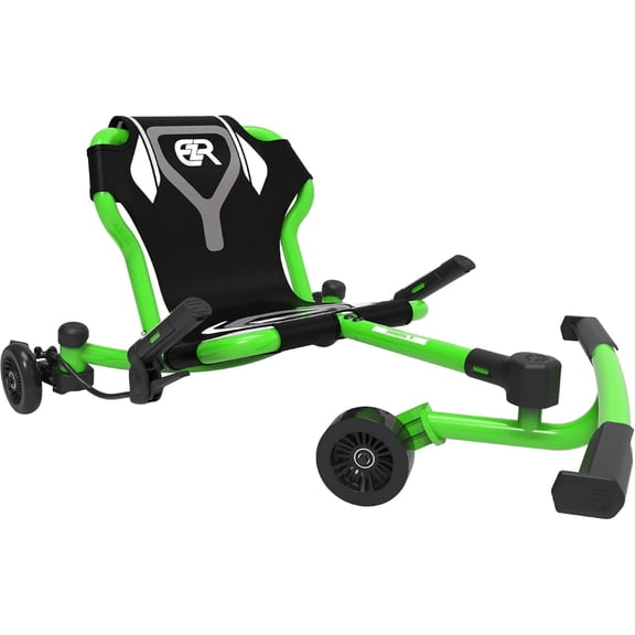 EzyRoller: Drifter X - Green - Ride-On Scooter, Cambering Motion, Pedal Free Cart, Hand Brakes, Extendable Frame, 154lb Capacity, Adults & Kids Age 6+