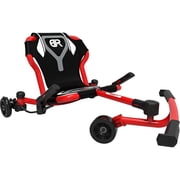 EzyRoller Drifter X - Red - Ride-On Scooter, Cambering Motion, Pedal Free Cart, Hand Brakes, Extendable Frame, 154lb Capacity, Adults & Kids Ages 6+