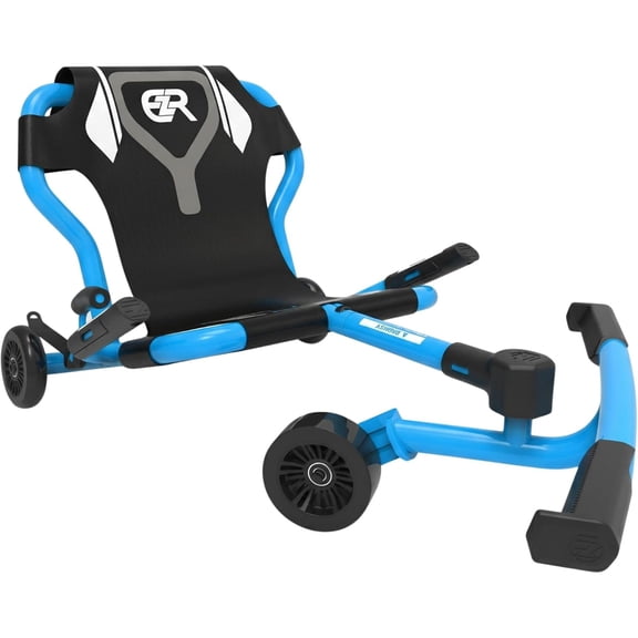 EzyRoller: Classic X - Blue - Ride-On Scooter, Cambering Motion, Pedal Free Cart, Hand Brakes, Extendable Frame, 154lb Capacity, Kids Ages 4+