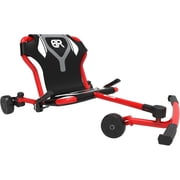EzyRoller Drifter Pro X - Bravo Red Ride-On Scooter, Cambering Motion, Pedal Free Cart, Hand Brakes, Extendable Frame, 220lb Capacity, Kids-Adults 9+