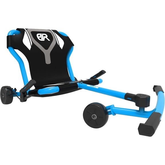 EzyRoller: Pro X - Aqua Blue - Ride-On Scooter, Cambering Motion, Pedal Free Cart, Hand Brakes, Extendable Frame, 220lb Capacity, Kids-Teens-Adults 9+