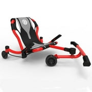 EzyRoller Spinner - Bravo Red - Ride-On Scooter, Cambering Motion, 360 Degree Turns, Pedal Free Cart, Extendable Frame, 154lb Cap, Kids-Teens Ages 4+