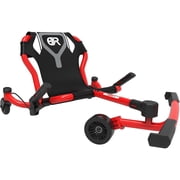 EzyRoller Spinner - Bravo Red - Ride-On Scooter, Cambering Motion, 360 Degree Turns, Pedal Free Cart, Extendable Frame, 154lb Cap, Kids-Teens Ages 4+