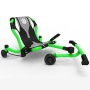 EzyRoller Spinner - Lime Green - Ride-On Scooter, Cambering Motion, 360 Degree Turns, Pedal Free Cart, Extendable Frame, 154lb Cap, Kids-Teens Age 4+