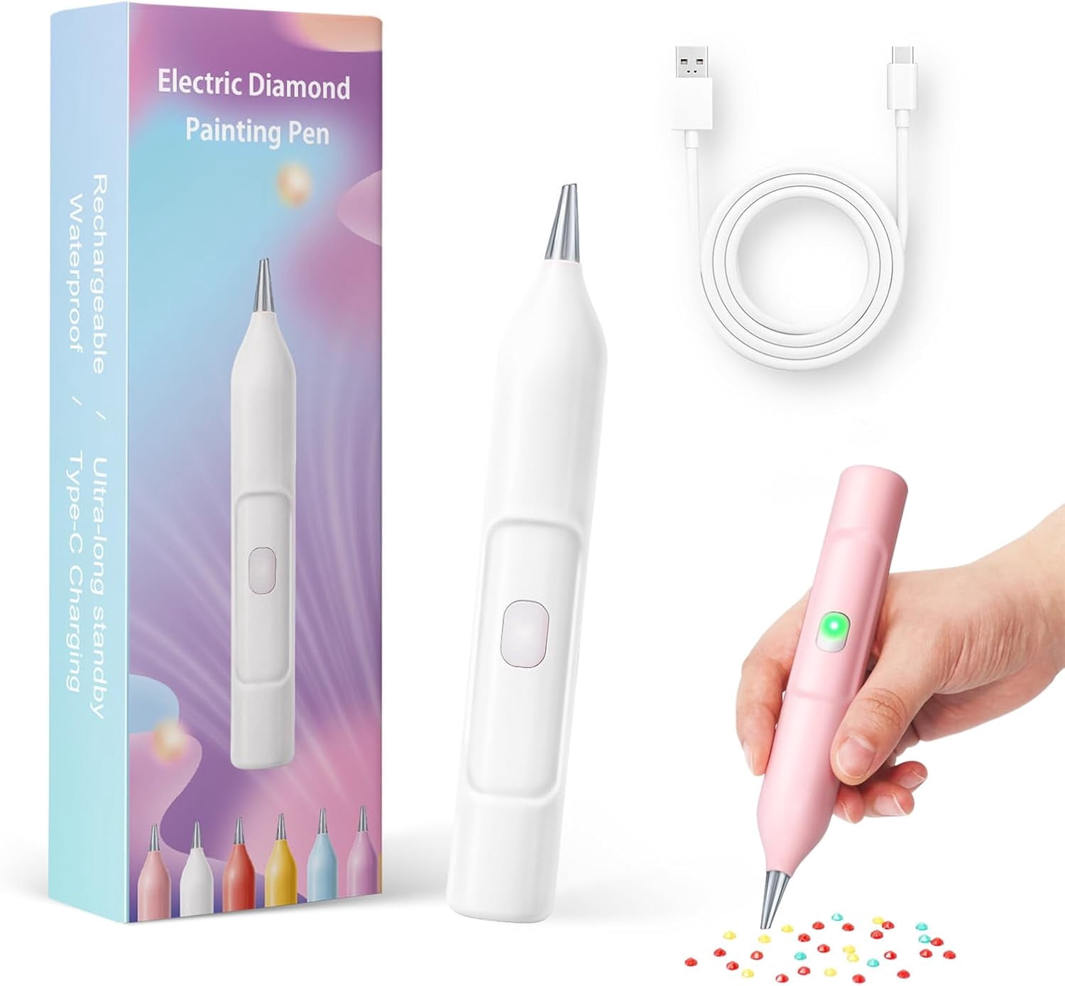 Diamond Art Pens Electric Diaond Painting Pen With Adjustable Suction, Epainter Vacuu Dimond Art Pen