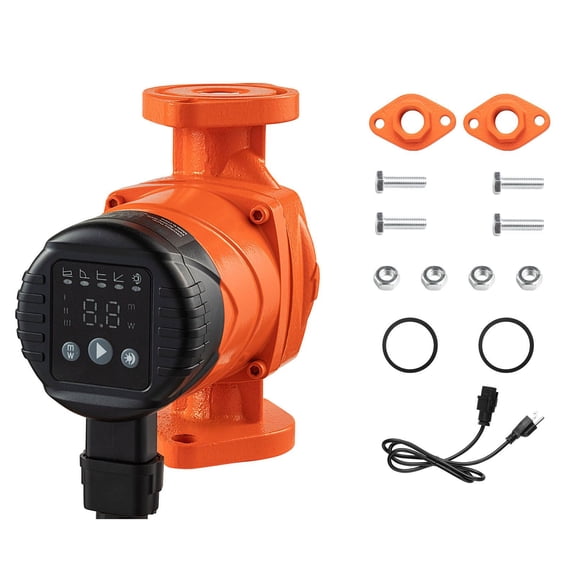 F 0011 BF4 J Cast Iron Circulator Pump 33 GPM AC 120V 33 ft 1 1 4 in Flange 3 Speed Quiet for Home Heating System