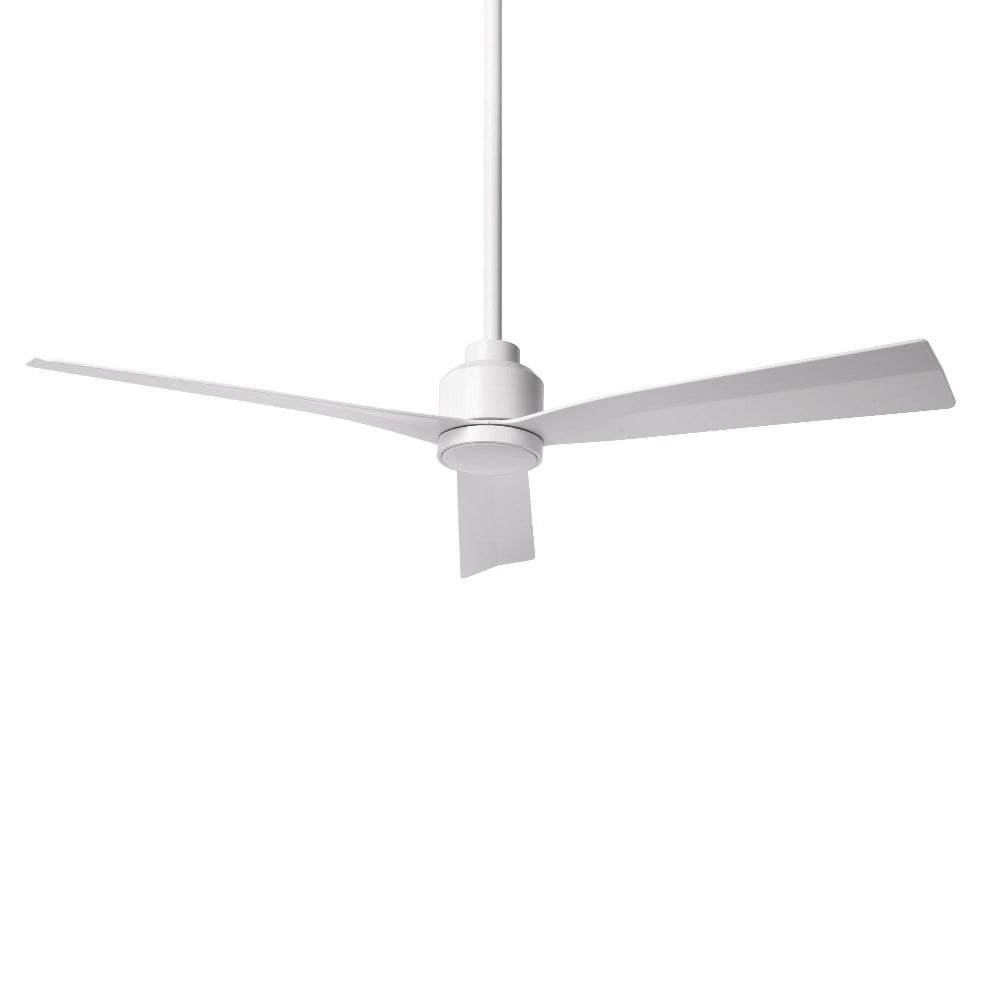 52" Matte White Smart Ceiling Fan with Remote and 3 Blades