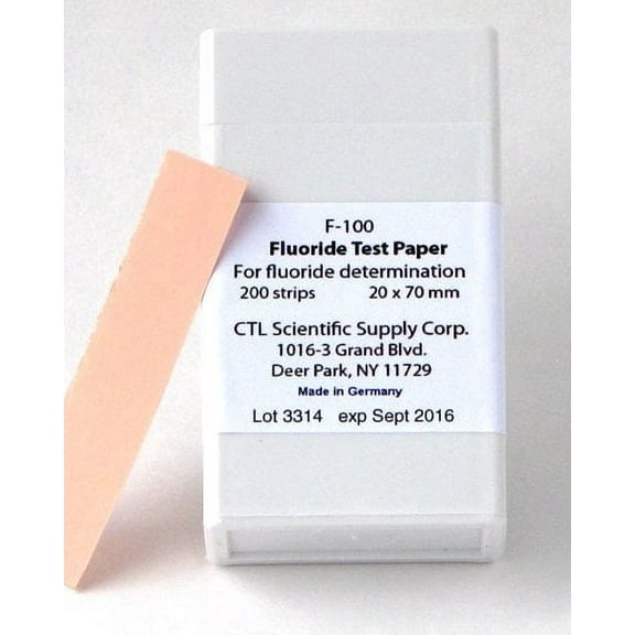 F-100, Fluoride Test Paper, Box of 200 Strips$$Office