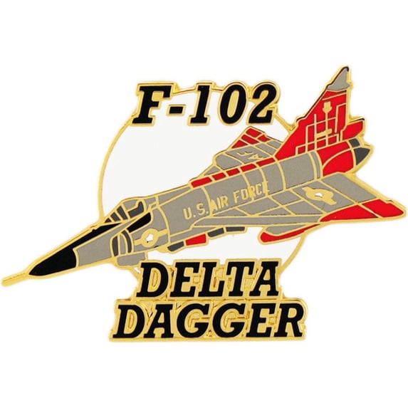 F-102 Delta Dagger Airplane Pin 1 1/2"