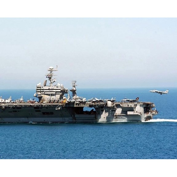 F-14 / F-14B Tomcat & USS George Washington - 20x30 Inch Laminated Aviation Poster - Stunning Detail and Bold Colors