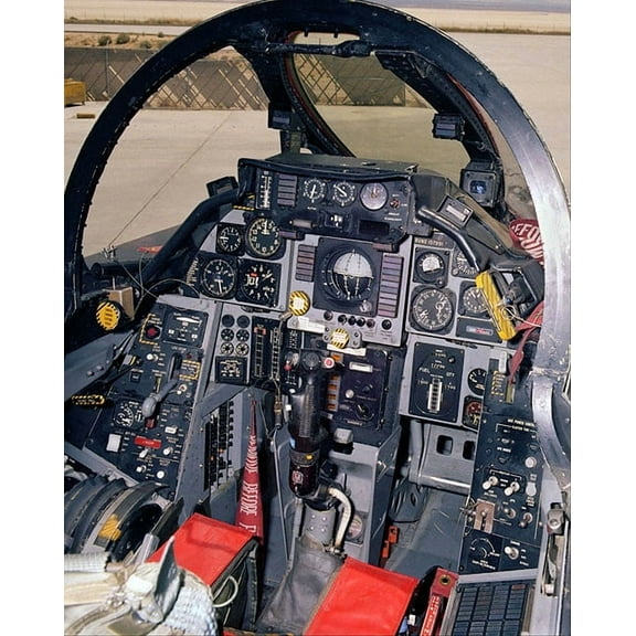 F-14 Tomcat Cockpit - 12x18 Inch Laminated Aviation Poster - Stunning Detail and Bold Colors