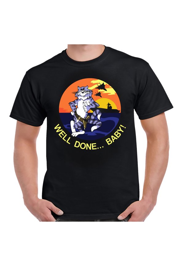 F-14 Tomcat Well Done Baby Patch T-Shirt-XL