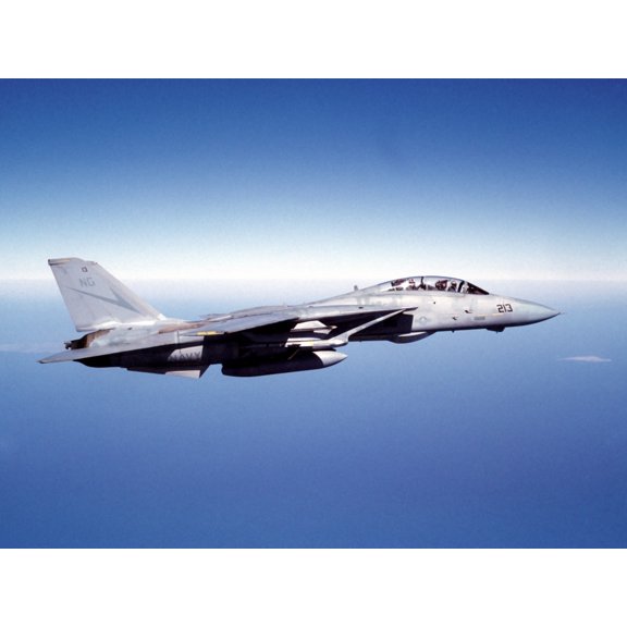 F-14A Tomcat in flight above the Pacific Ocean Canvas Art - Dave BaranekStocktrek Images (17 x 13)